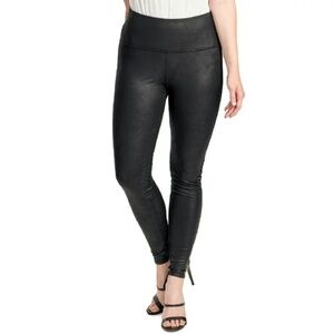 Medium Black High-Rise Faux Leather Leggings